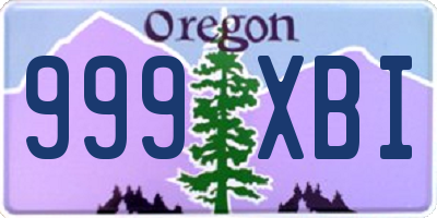 OR license plate 999XBI