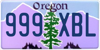 OR license plate 999XBL