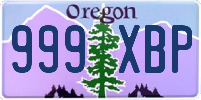 OR license plate 999XBP