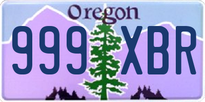 OR license plate 999XBR