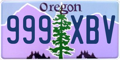 OR license plate 999XBV