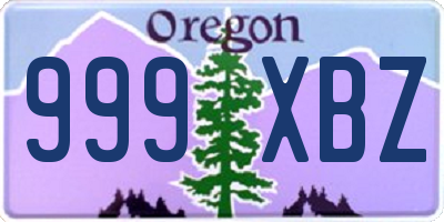 OR license plate 999XBZ