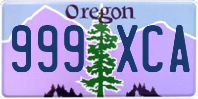 OR license plate 999XCA