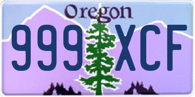 OR license plate 999XCF