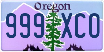 OR license plate 999XCO