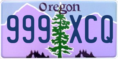 OR license plate 999XCQ