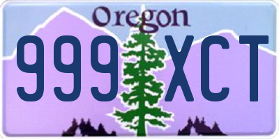 OR license plate 999XCT