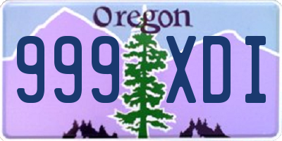 OR license plate 999XDI
