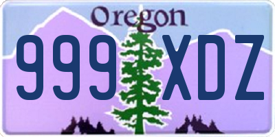 OR license plate 999XDZ