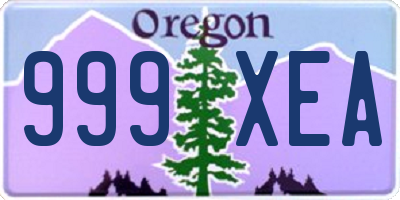 OR license plate 999XEA