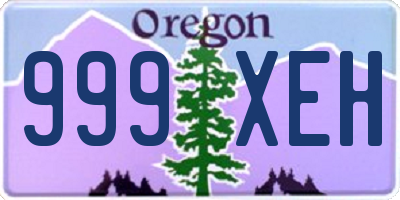 OR license plate 999XEH