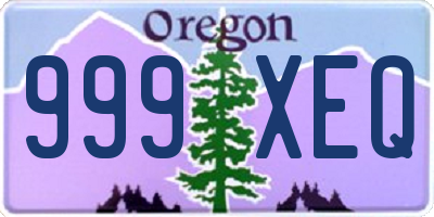 OR license plate 999XEQ