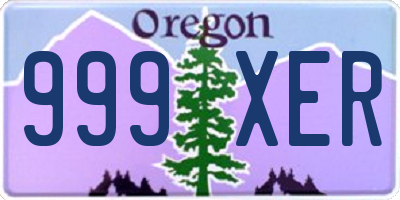 OR license plate 999XER