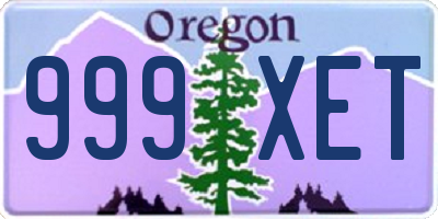 OR license plate 999XET