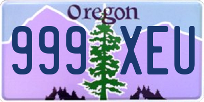 OR license plate 999XEU