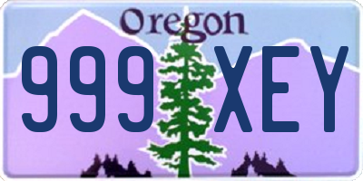 OR license plate 999XEY