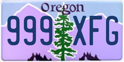 OR license plate 999XFG