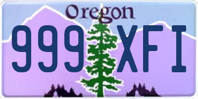 OR license plate 999XFI