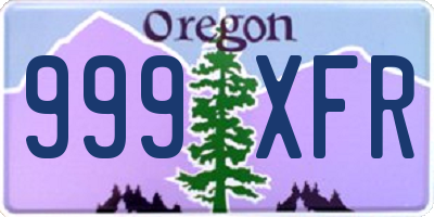 OR license plate 999XFR