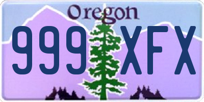 OR license plate 999XFX