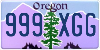 OR license plate 999XGG