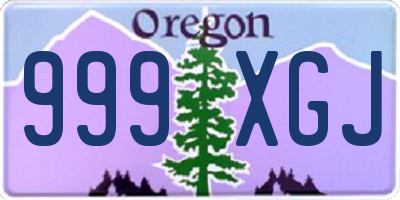 OR license plate 999XGJ