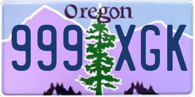 OR license plate 999XGK