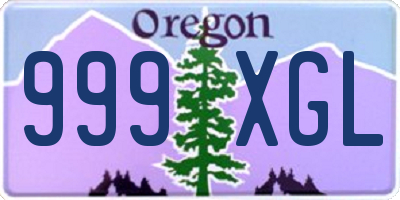 OR license plate 999XGL