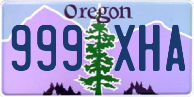 OR license plate 999XHA