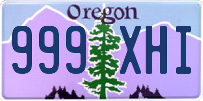 OR license plate 999XHI