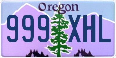 OR license plate 999XHL