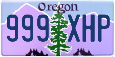 OR license plate 999XHP