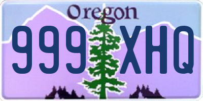 OR license plate 999XHQ