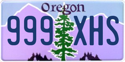 OR license plate 999XHS