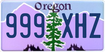 OR license plate 999XHZ