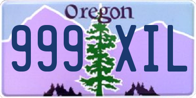 OR license plate 999XIL