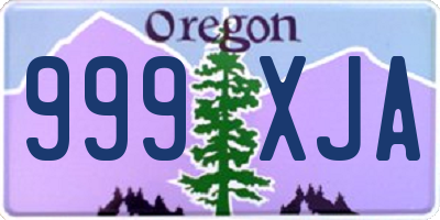 OR license plate 999XJA