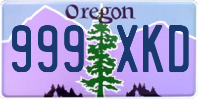 OR license plate 999XKD