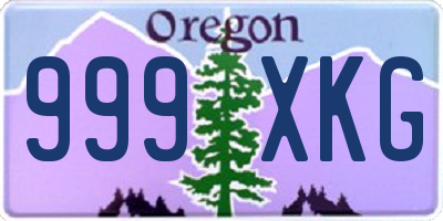OR license plate 999XKG