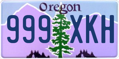 OR license plate 999XKH