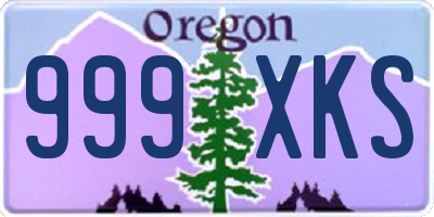 OR license plate 999XKS