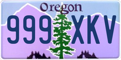 OR license plate 999XKV