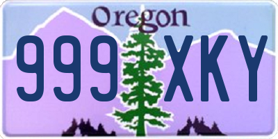 OR license plate 999XKY