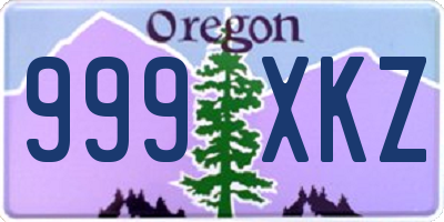OR license plate 999XKZ
