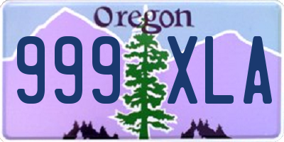 OR license plate 999XLA