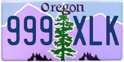 OR license plate 999XLK
