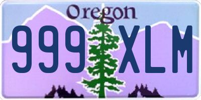 OR license plate 999XLM