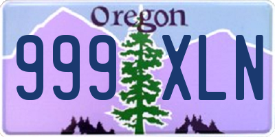 OR license plate 999XLN