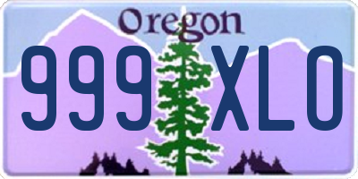 OR license plate 999XLO