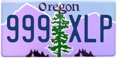 OR license plate 999XLP
